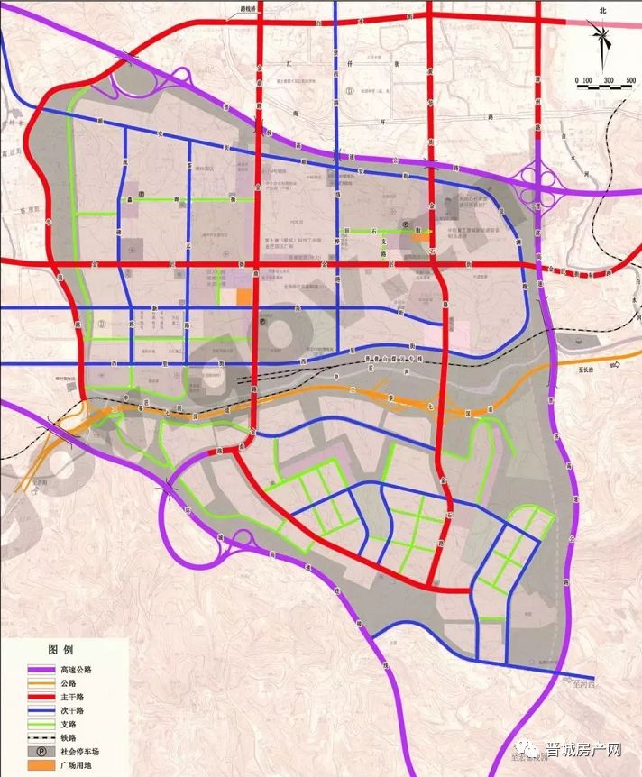 晋城市最新道路规划图